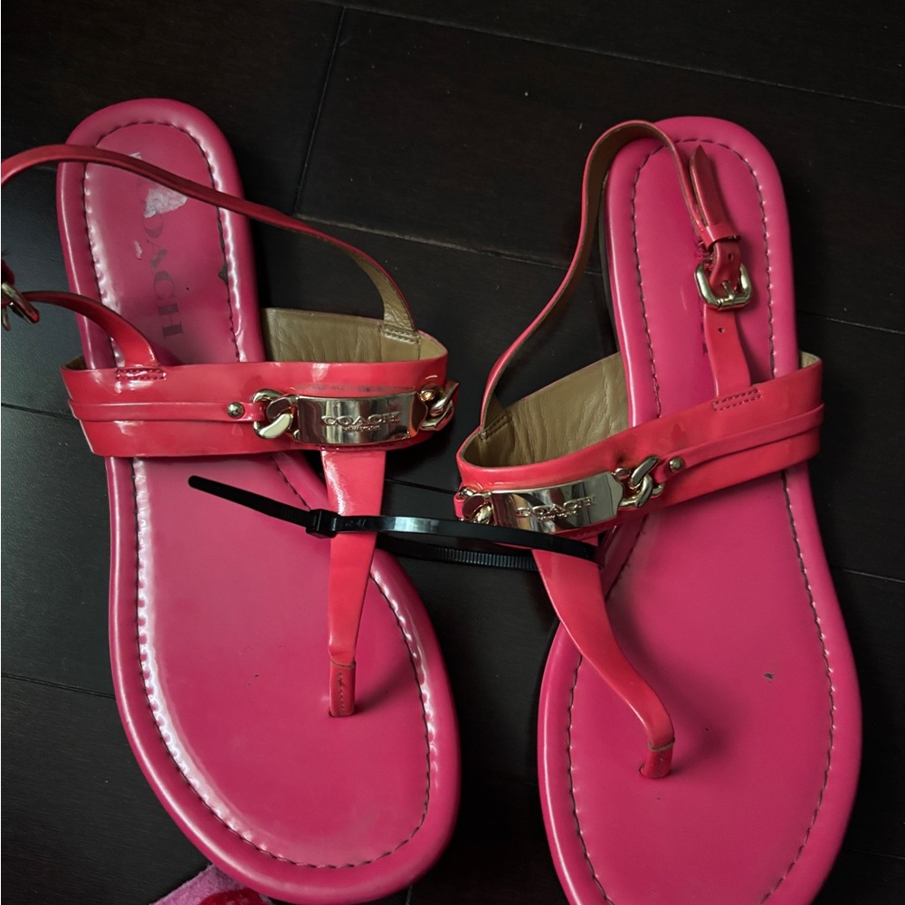 Coach Pink with gold Sandals